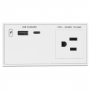 Extron US Outlet, USB Type-A and USB Type-C Module  White