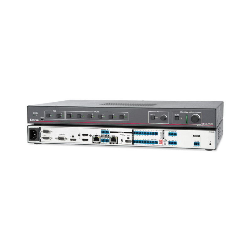 Extron Media Switcher DTP Extension and Variable Preamp Output