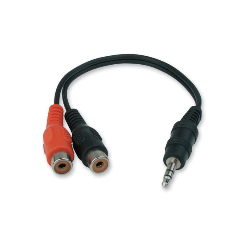Extron Audio Adapter: 3.5 mm Mini Stereo to 2 RCA Female - 6" (15 cm)