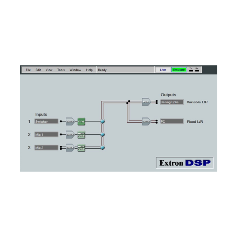 Extron MVC 121 Plus Mixeur stéréo à trois entrées avec DSP
