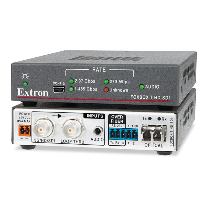 Extron Fiber Optic Transmitter for 3G-SDI, Stereo Audio, and RS-232
