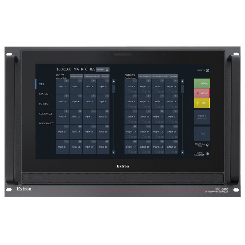 Extron Front Panel Controller for FOX and FOX3 Matrix Switchers