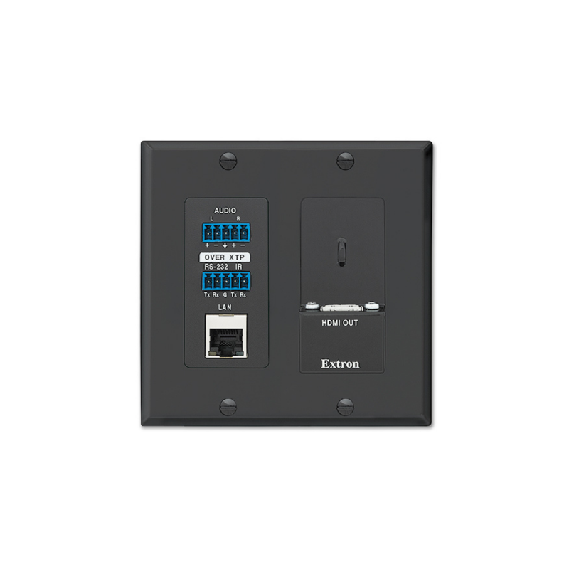 Extron XTP Receiver for HDMI - Decorator-Style Wallplate - Black