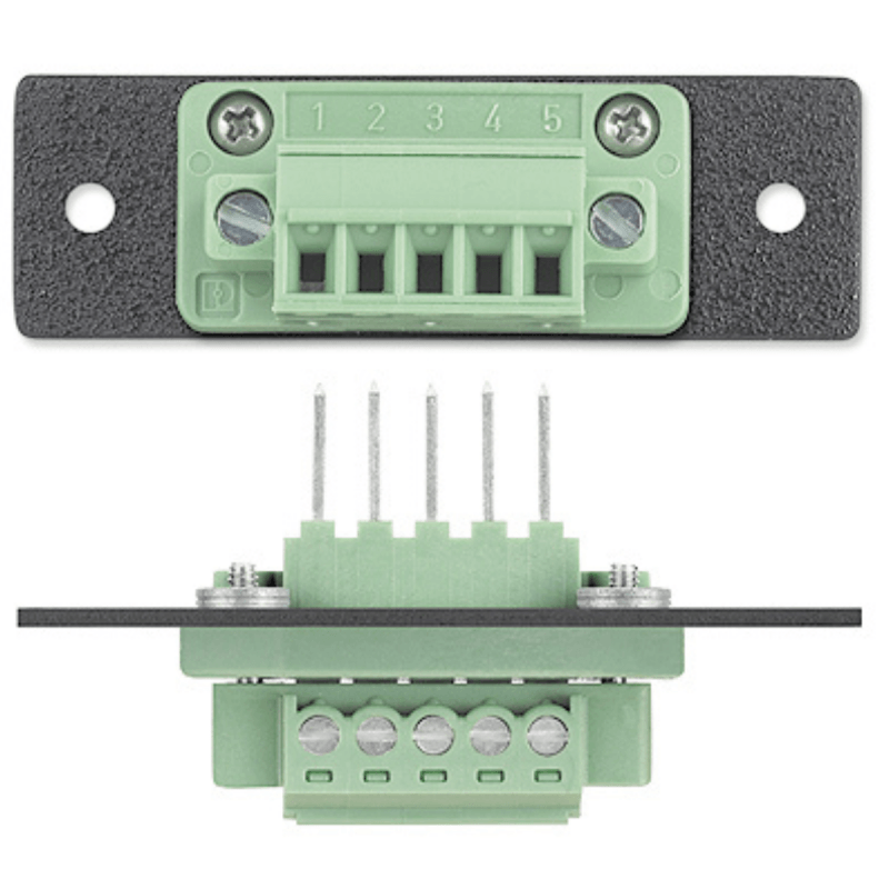 Extron  Black: One 5-pin Captive Screw Terminal to Solder Tabs