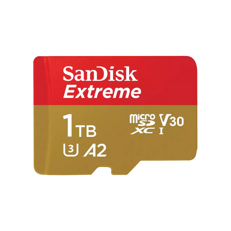 Sandisk MicroSDXC Extreme 1T (R190MB/s) + Adapter, + 1 year Rescue