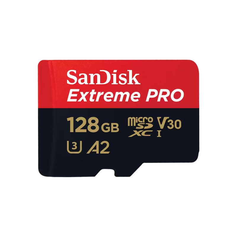 Sandisk Carte MicroSDXC Extreme PRO 128GB 200/90 mb/s - A2 - V30 + AD
