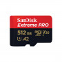 Sandisk Carte MicroSDXC Extreme PRO 512GB 200/140 mb/s - A2 - V3 + AD