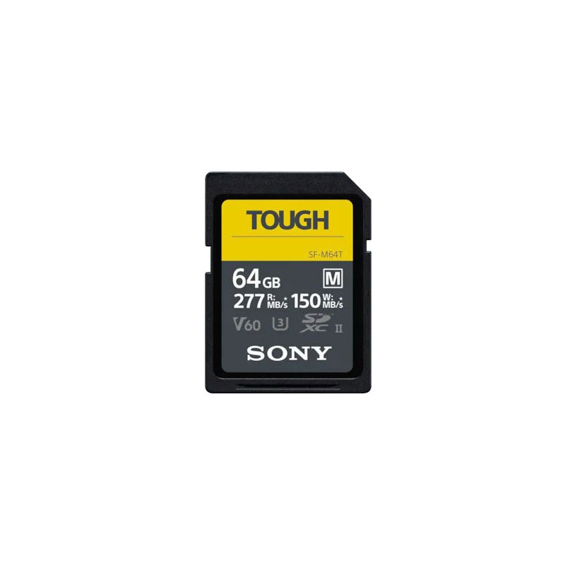 Sony Carte SDXC Tough 64 Go R277/W150 UHS-II CL 10 V60