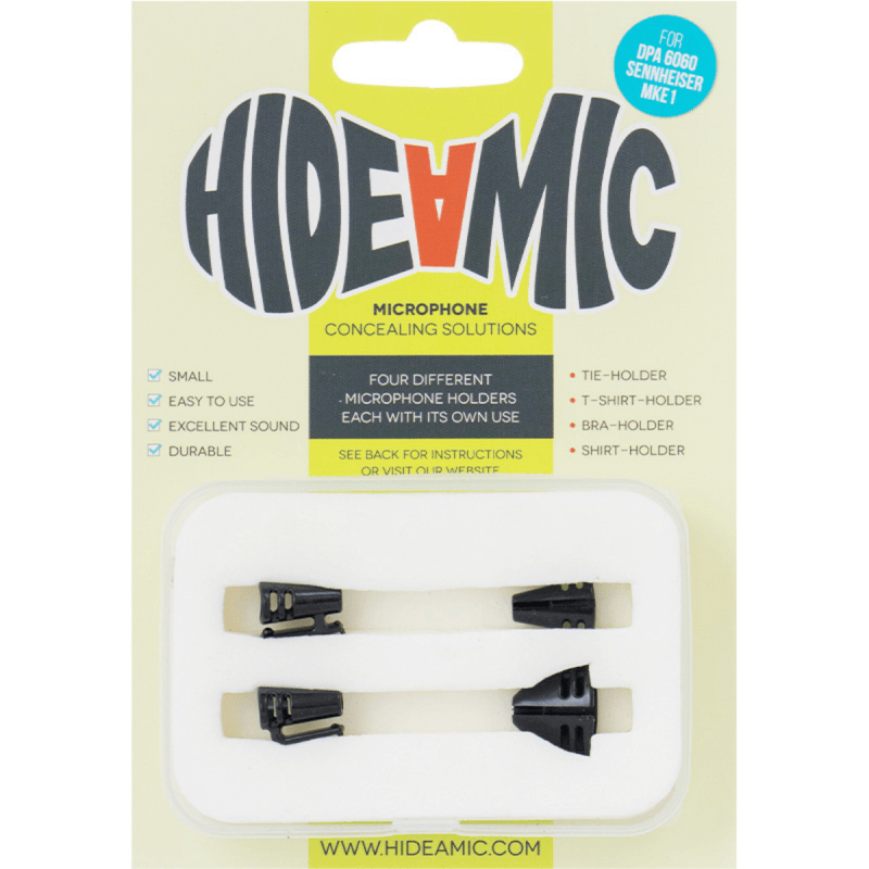 Hide a mic boîte de 4 supports noir DPA 6060 & Sennheiser MKE1