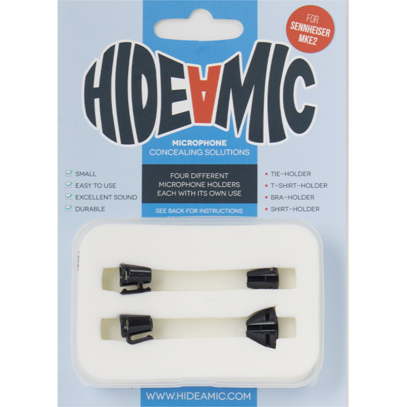 Hide a mic support cravate transparent Sennheiser MKE2