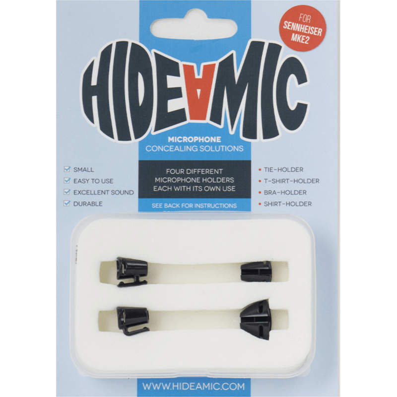 Hide a mic support cravate noir Sennheiser MKE2