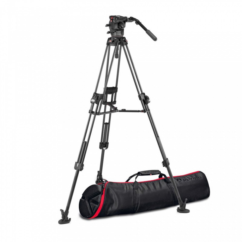 Manfrotto Kit trépied vidéo carbone avec rotue526 & CF Twin Fast 2n1