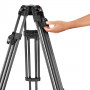 Manfrotto Kit trépied vidéo carbone avec rotue526 & CF Twin Fast 2n1