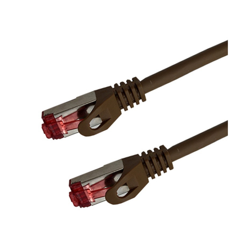 UPTEC Cat 6a SSTP LSOH MARRON Snagless avec fiche de test – 2m