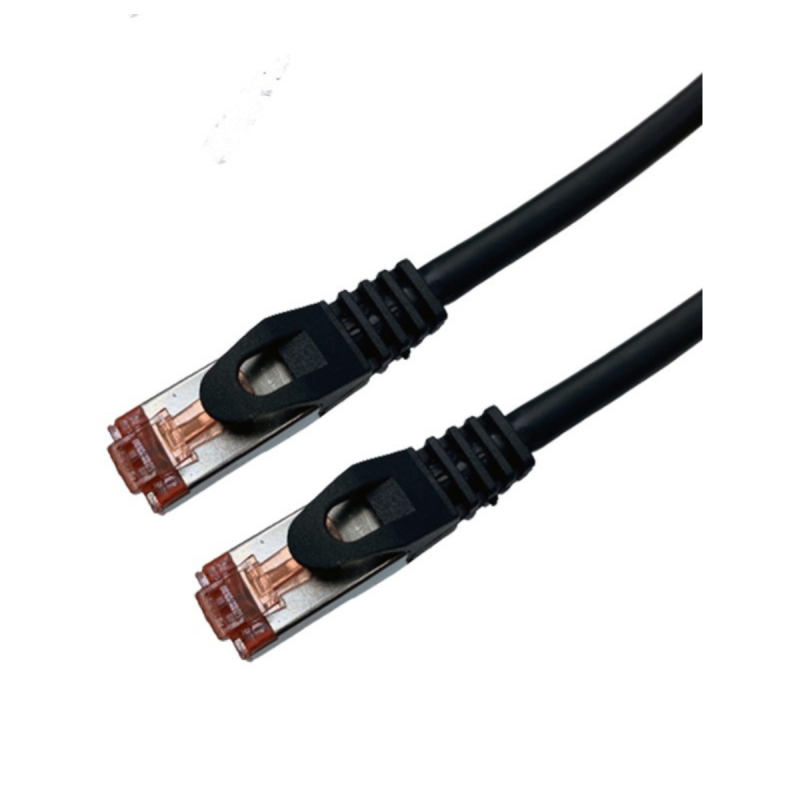 UPTEC Cat 6a SSTP LSOH NOIR Snagless avec fiche de test – 3m