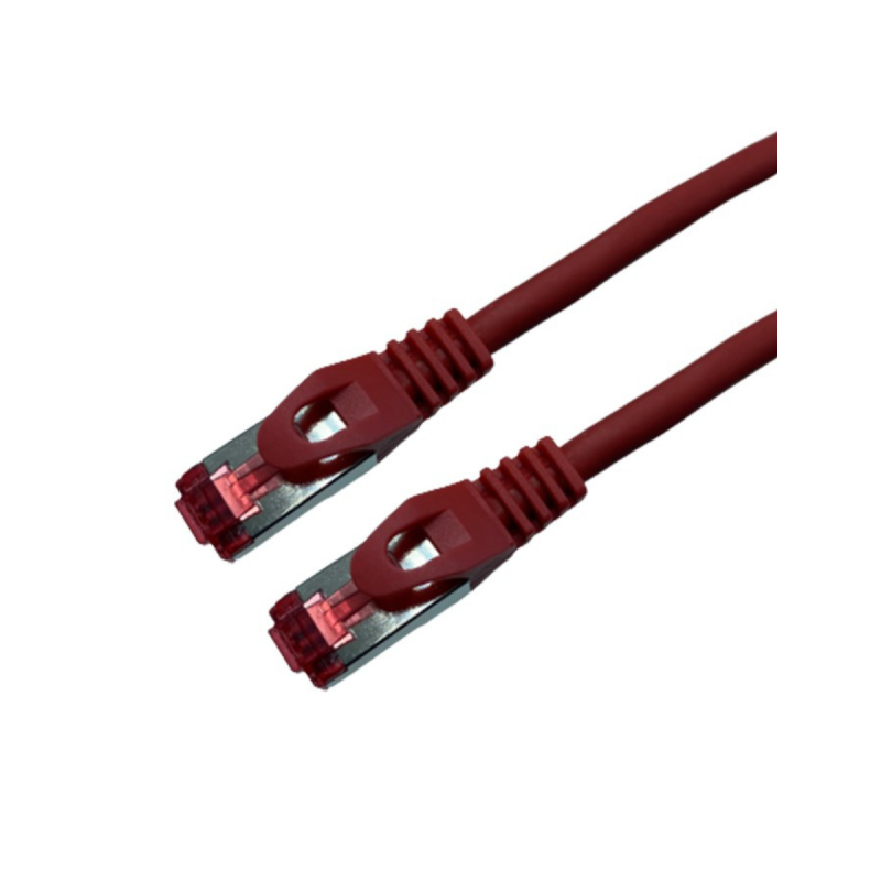 UPTEC Cat 6a SSTP LSOH ROUGE Snagless avec fiche de test - 25m