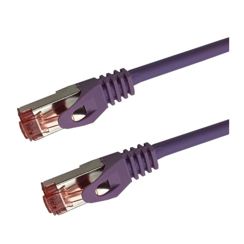 Neklan  Cat 6a SSTP LSOH VIOLET Snagless avec fiche de test – 1 5m