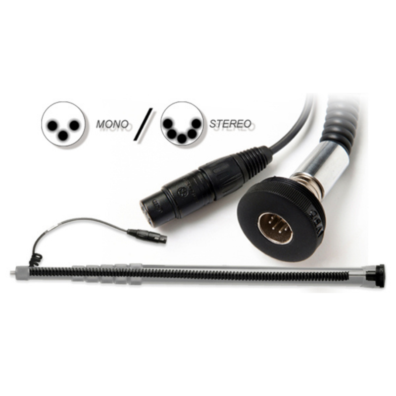 Boompoles Kit de câblage spiralé pour perche XL-QT sortie XLR stéréo