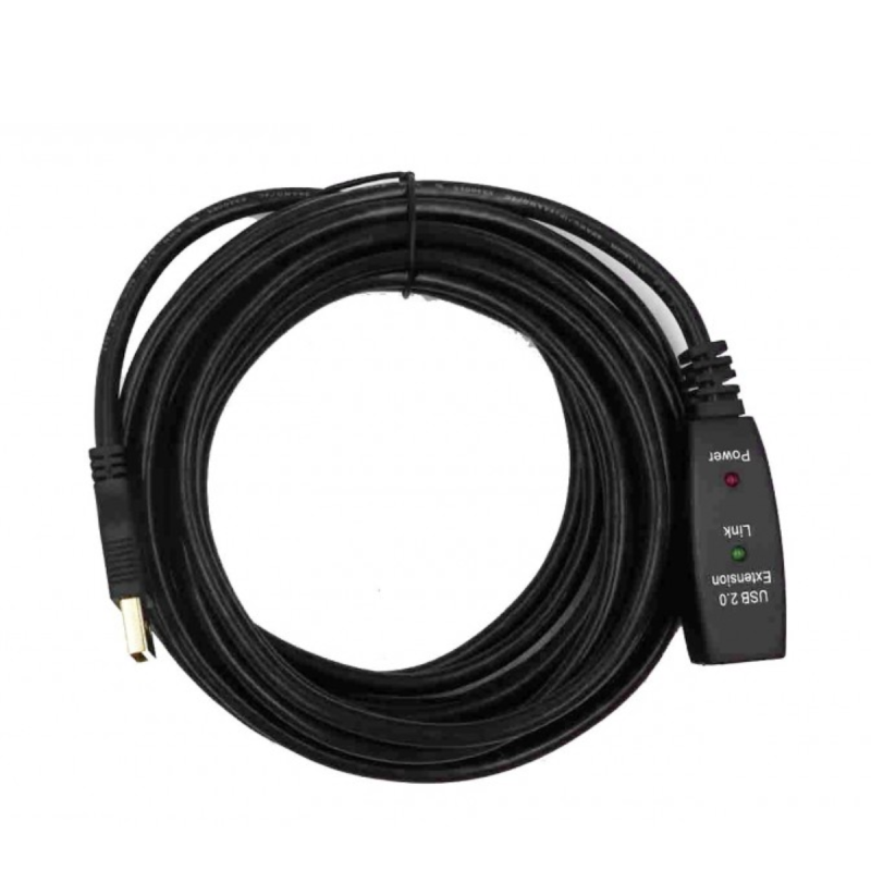 Neklan Rallonge amplifiée USB2.0 AA M/F – 5m (option alim secteur)