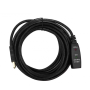 Neklan Rallonge amplifiée USB2.0 AA M/F – 15m (option alim secteur)