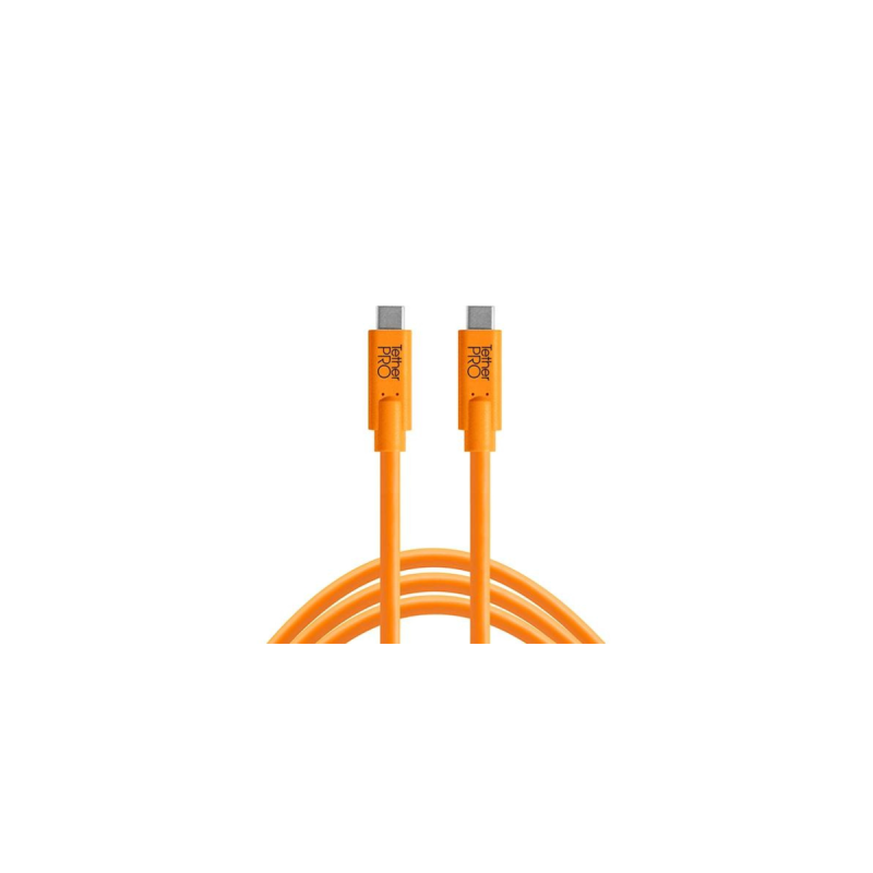 TetherPro USB-C to USB-C, 15' (4.6m), High-Visibility Orange