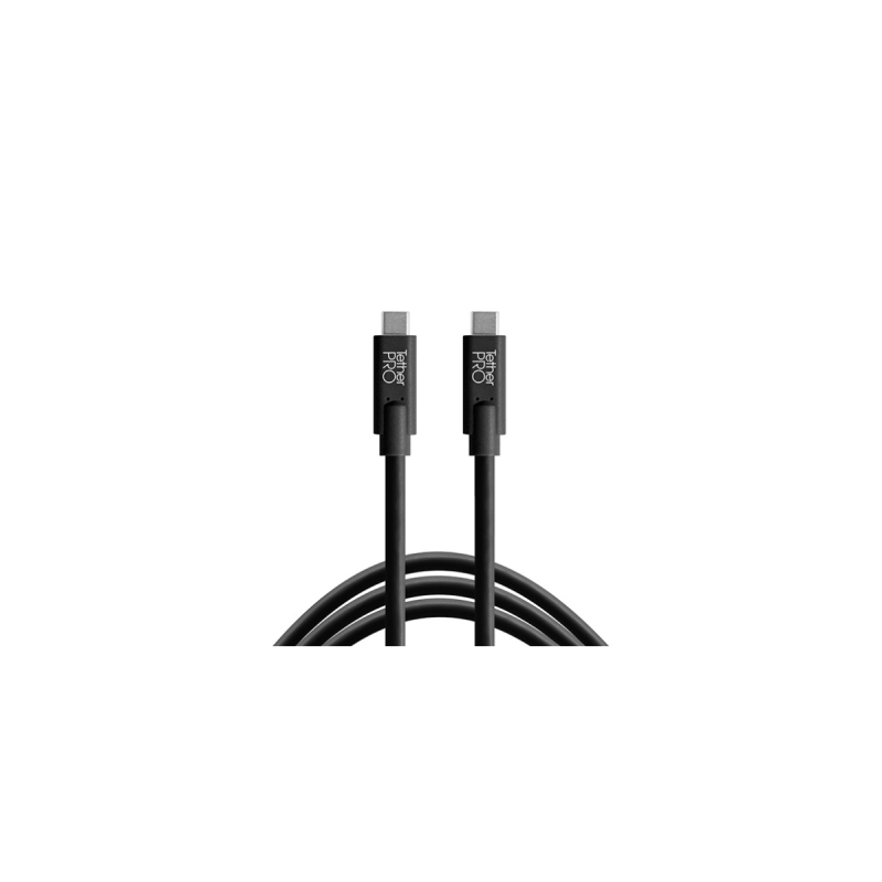 TetherPro USB-C to USB-C, 15' (4.6m), Black
