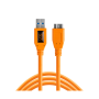TetherPro USB 3.0 to Micro-B, 15' (4.6m), High-Visibility Orange