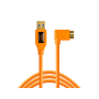 TetherPro USB 3.0 to Micro-B Right Angle, 15' (4.6m), Orange