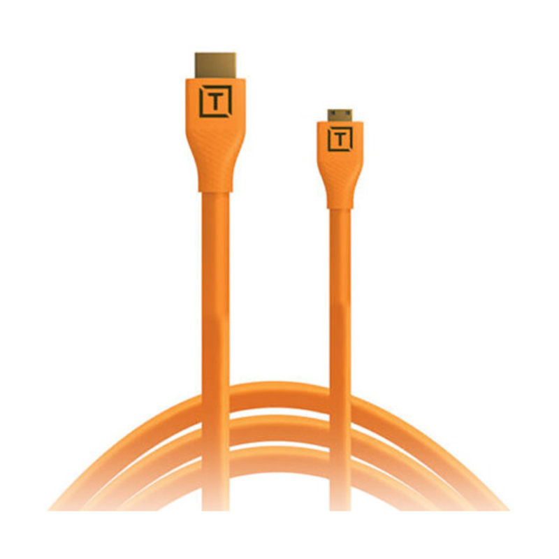 TetherPro HDMI Micro to HDMI 2.0, 15' (4.6m), Orange