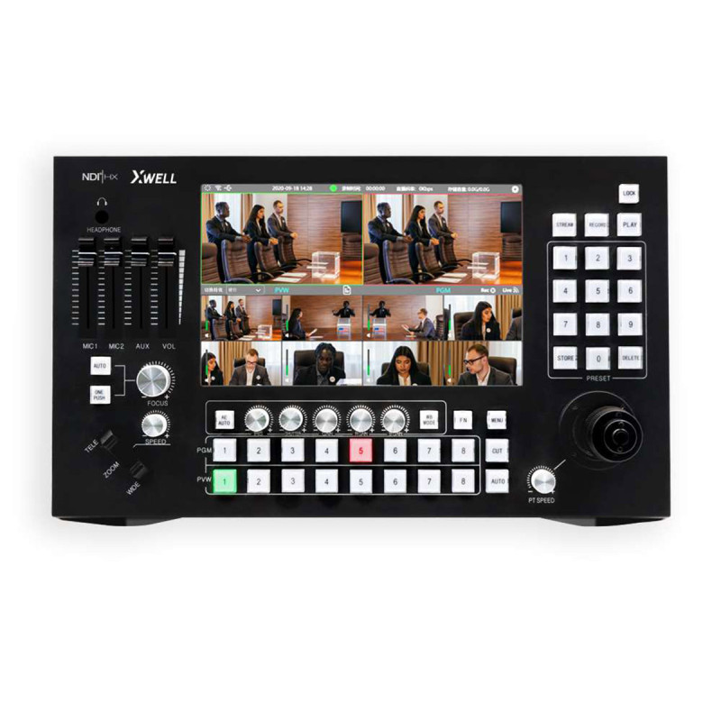 Xwell commutateur vidéo en direct jusqu'à 8 canaux 1080p60