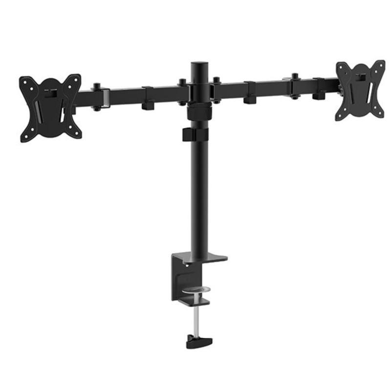 UPTEC Support écran double bras noir - 13-27  - 2x8Kg max - Vesa 100