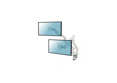 Kimex Support de bureau Full Motion pour 2 écrans PC 17-32 USB Blanc