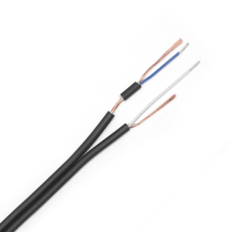 Tesca câble microphone asymétrique 2x1x0.22mm² noir 200m