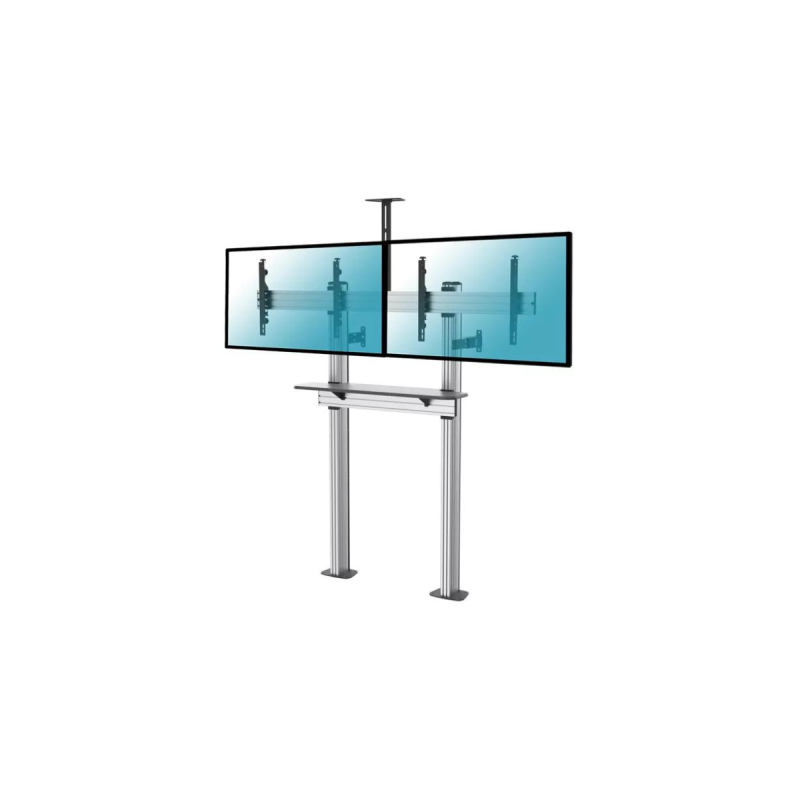 Kimex Support sur pieds visioconférence 2 écrans TV 45-55" à poser