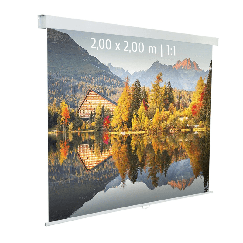 Kimex Ecran de projection manuel 2,00x2,00m 1:1