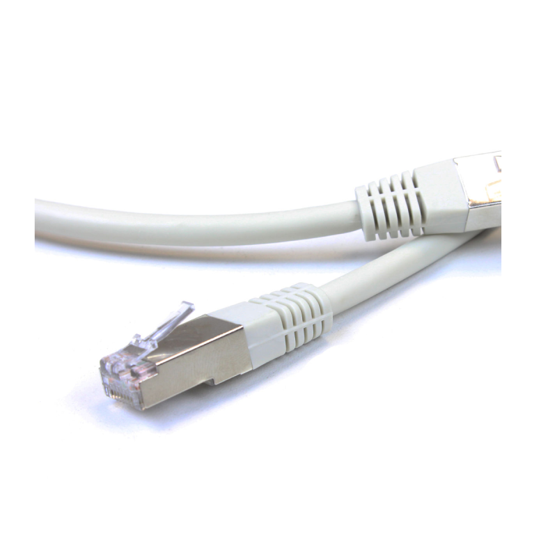 Kimex Cordon RJ45 F/UTP cat.6 droit Cu  Gris  0,2m