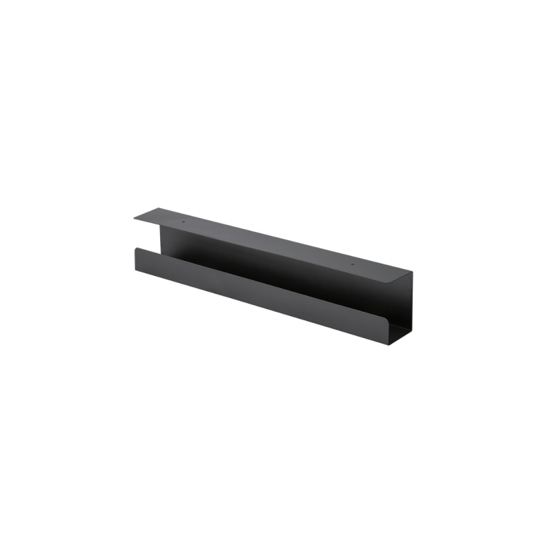 Kimex Goulotte passe-câbles horizontale de bureau 60 cm Noir