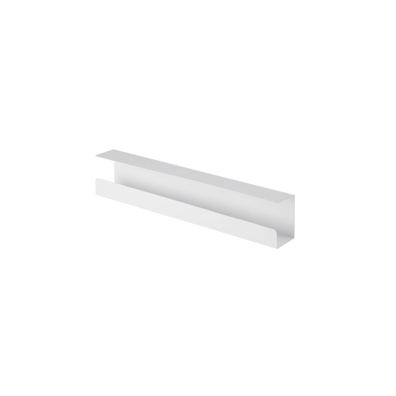 Kimex Goulotte passe-câbles horizontale de bureau 60 cm Blanc