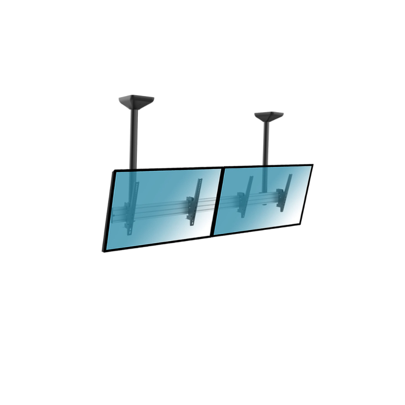 Kimex Support plafond menu board 2 écrans 45´´-55´´ Hauteur 100cm