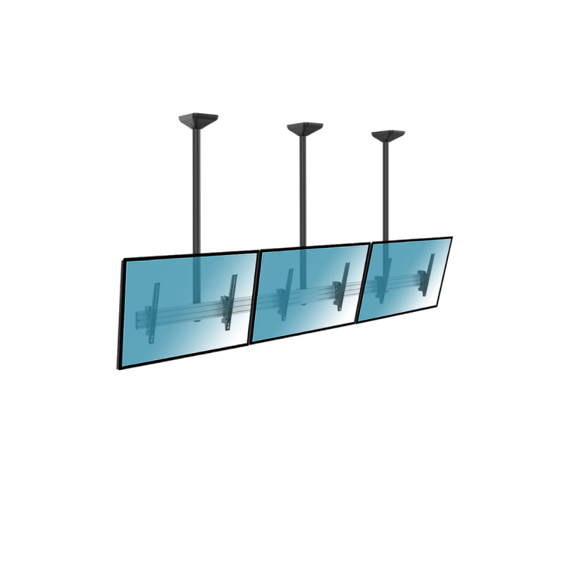 Kimex Support plafond menu board 3 écrans 45´´-50´´ Hauteur 100cm