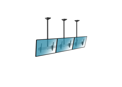 Support plafond inclinable pour 1 écran portrait 43´´-75´´ Hauteur 100cm