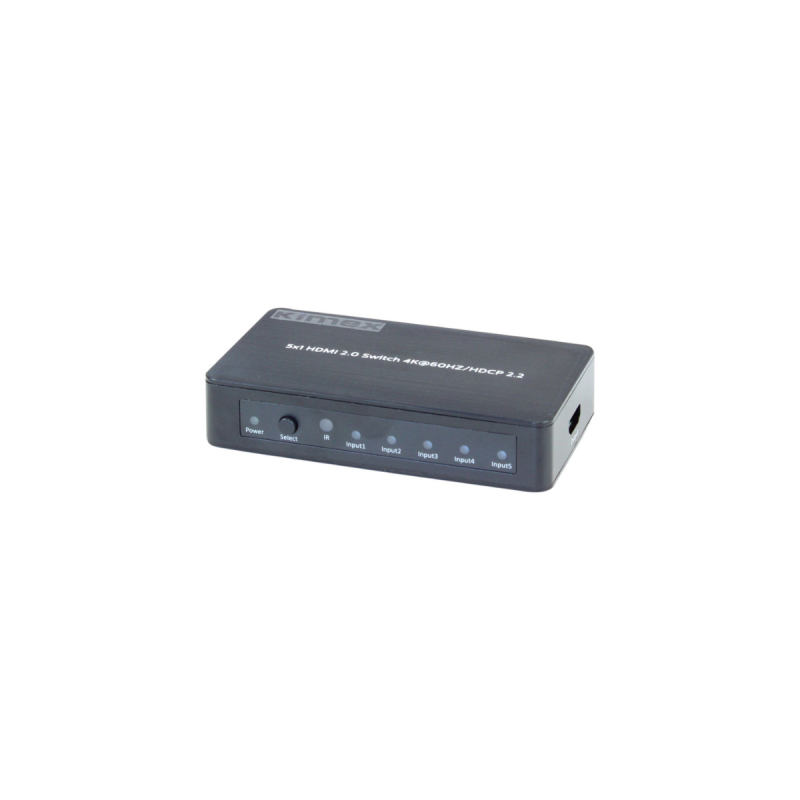 Kimex Switcher 5 entrées- 1 sortie HDMI2.0 HDCP2.2 4K60HZ