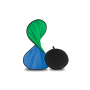 Hama Fond pliable "2 en 1", vert / bleu, 150 x 200 cm