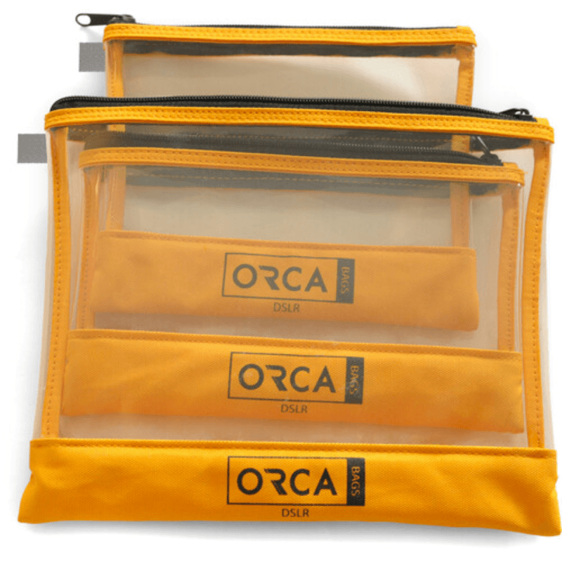 Orca DSLR - Transparent Pouches, set of 3, for accessories