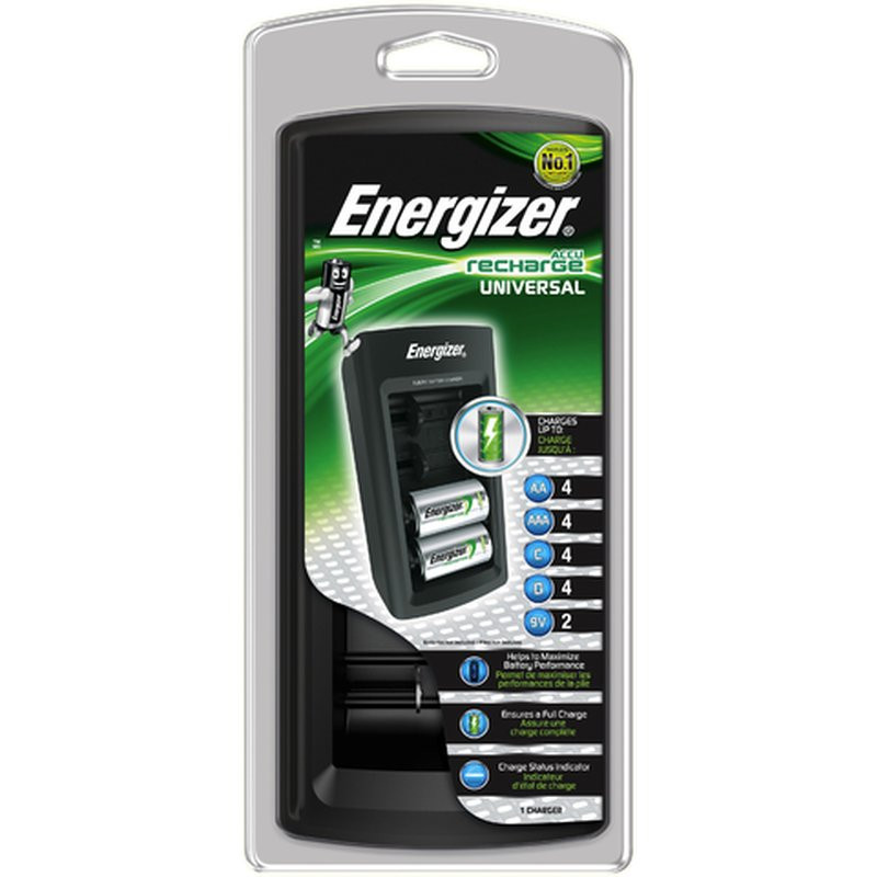 Energizer chargeur universel pour AA/AAA/C/D/9V