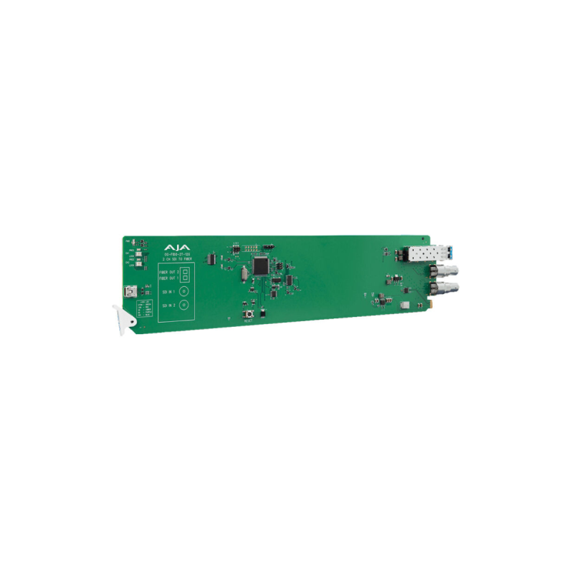 AJA OpenGear Carte 1-Channel 12G-SDI Single Mode ST Fiber Transmitter