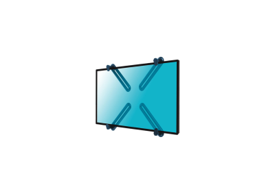 Kimex Support plafond pour 3 écrans TV 43´´-55´´ Hauteur 225cm
