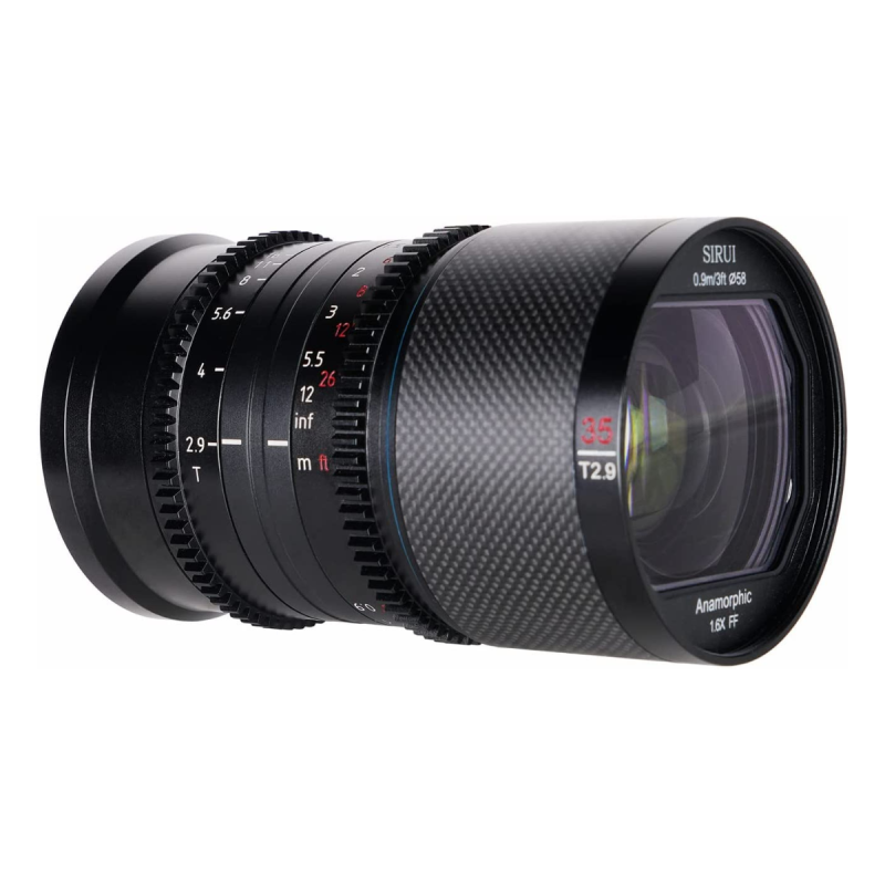 SIRUI 35mm T2.9 1.6x Carbon Fullframe Anamorphic RF Mount Blue