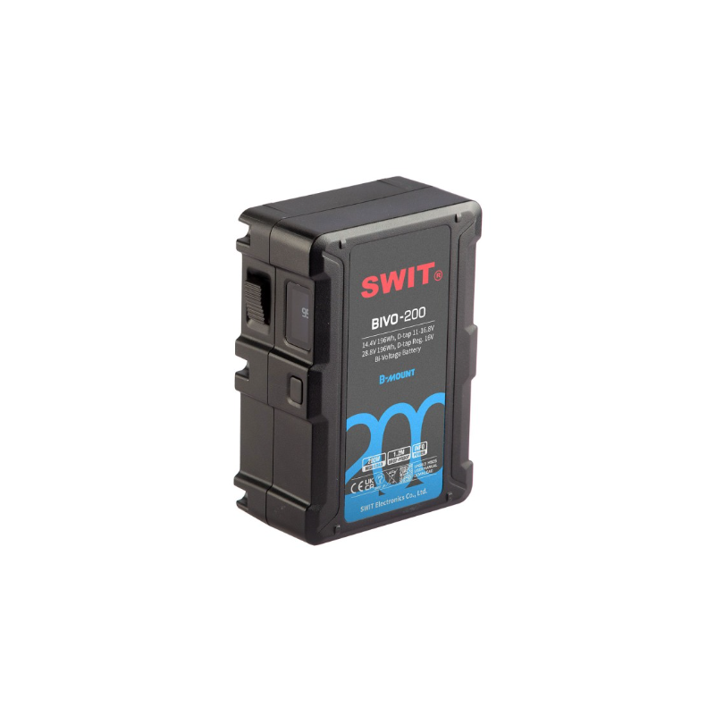 SWIT BIVO-200 200Wh Battery with 14V/28V B-Mount, 16V D-taps, OLED