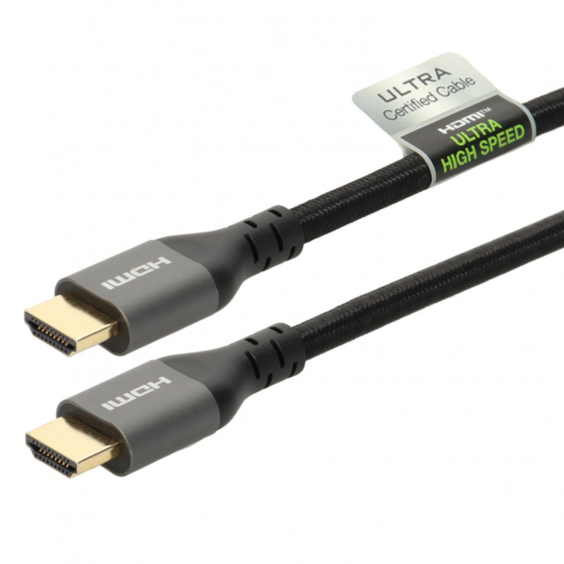 Cordon HDMI 2.1b A M/M certif ULTRA HIGH SPEED 8K 60ips or 2m